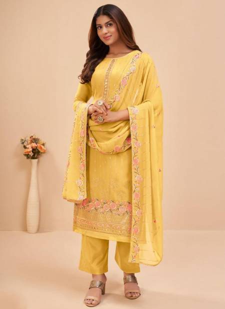 Yellow Colour Alizeh Murad Vol 11 New Latest Designer Ethnic Wear Georgette Salwar Suit Collection 2047 C